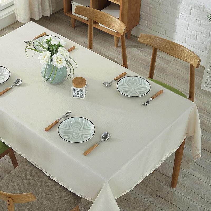 100 140cm Simple Plain Cotton Linen Tablecloth Home Kitchen Dining Simple Plain Cotton Linen Tablecloth