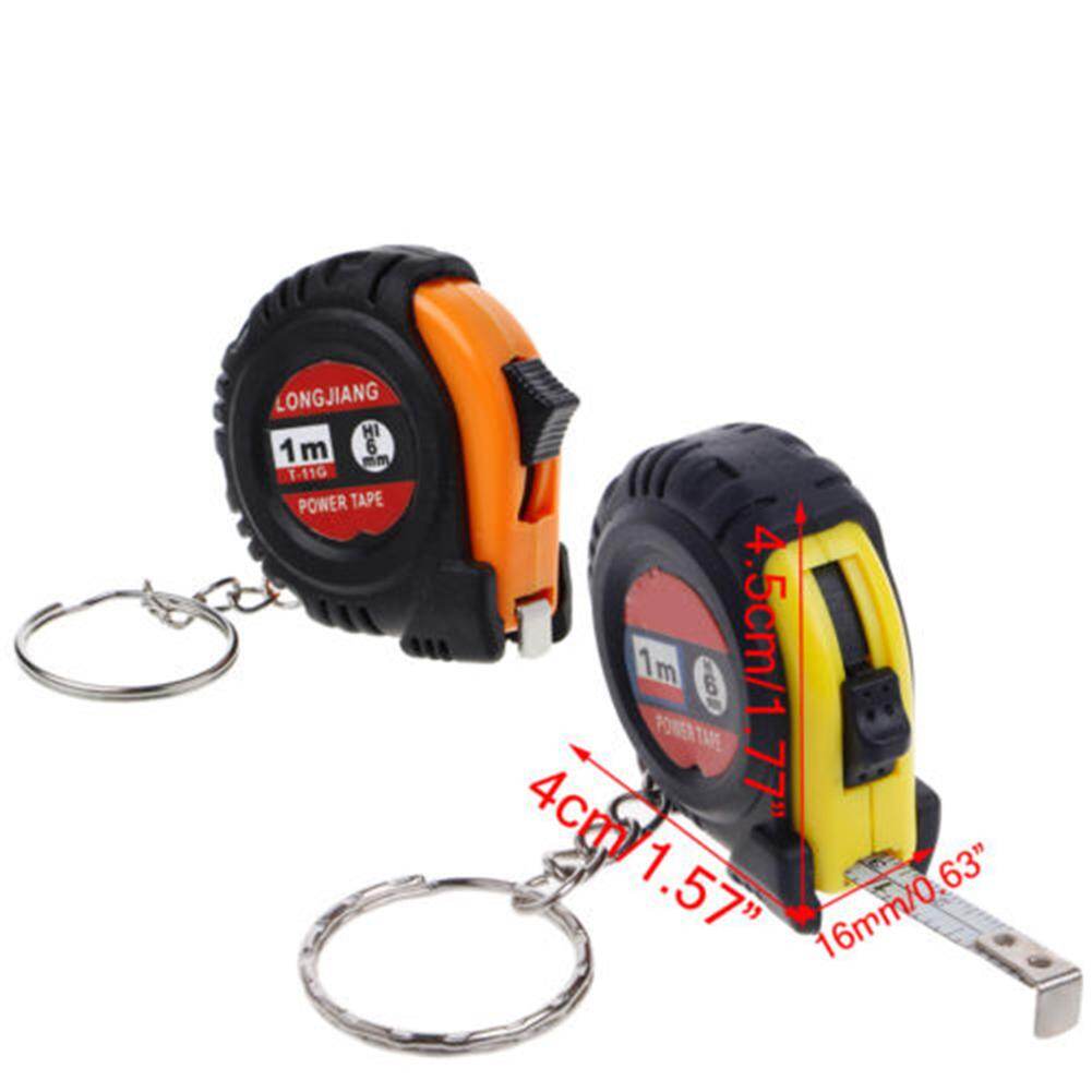 Farfi 1m Mini Retractable Ruler Tape Measure Key Chain Style Home Work Measuring Tool