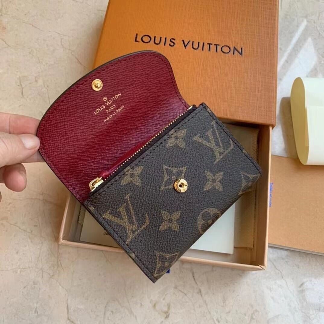 lv wallet women red