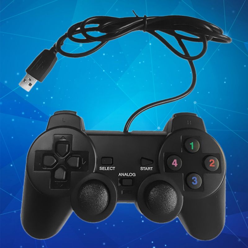 USB Wired Gamepad Joystick Single/Double Vibration Joypad Game Controller Handle for PC Laptop Computer