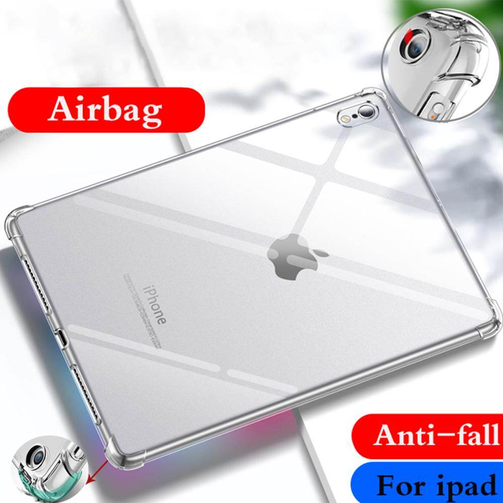 Transparent tpu case for ipad 9.7 2017 2018 2019 10.2 5th 6th 7th generation case drop orange resistance soft cover for ipad air 1 2 3 4 5 ipad 2 3 4 5 6 7 8 9 casing ipad10 mini 1 2 3 4 5 6 soft tri-fold silicone back cover