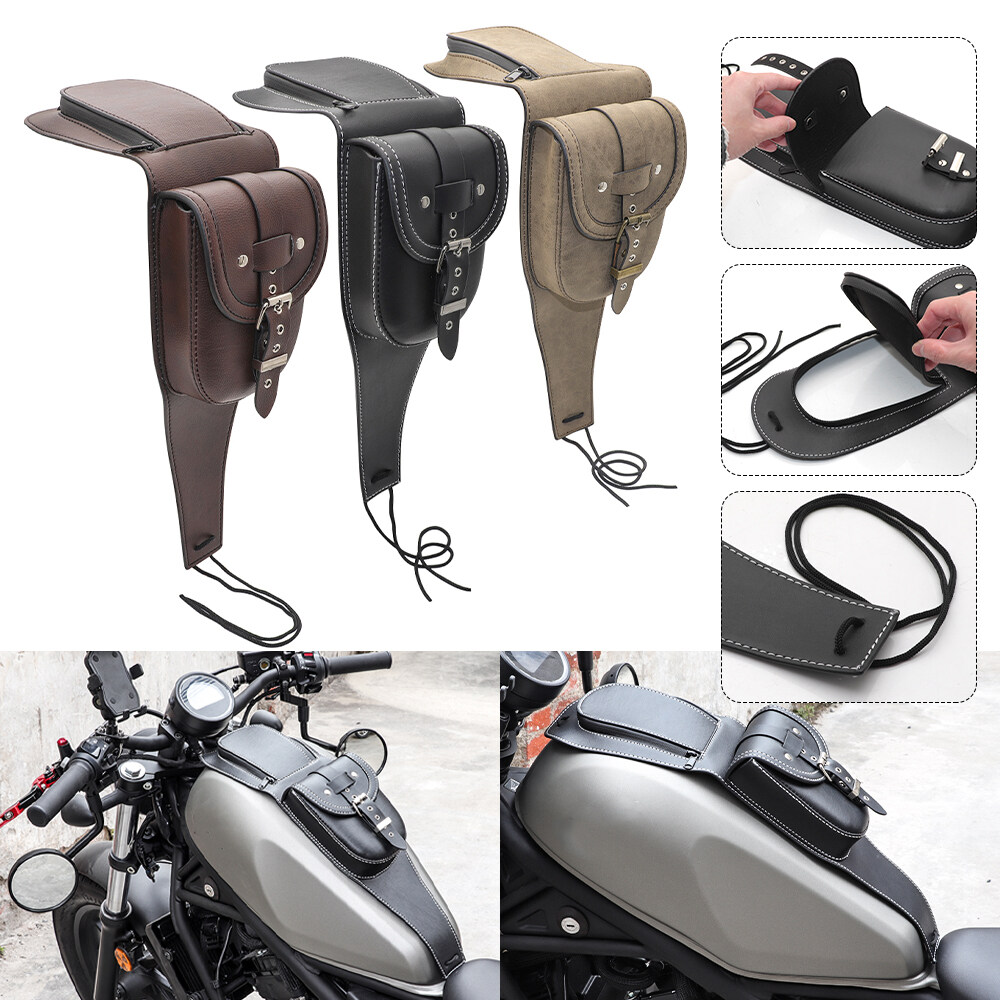 Motorcycle Fuel Tank Cover Panel Bib Bra Pouch Leather Gas Tank Bag for Harley Sportster Iron 883 XL883N Forty Eight XL1200X Lazada PH