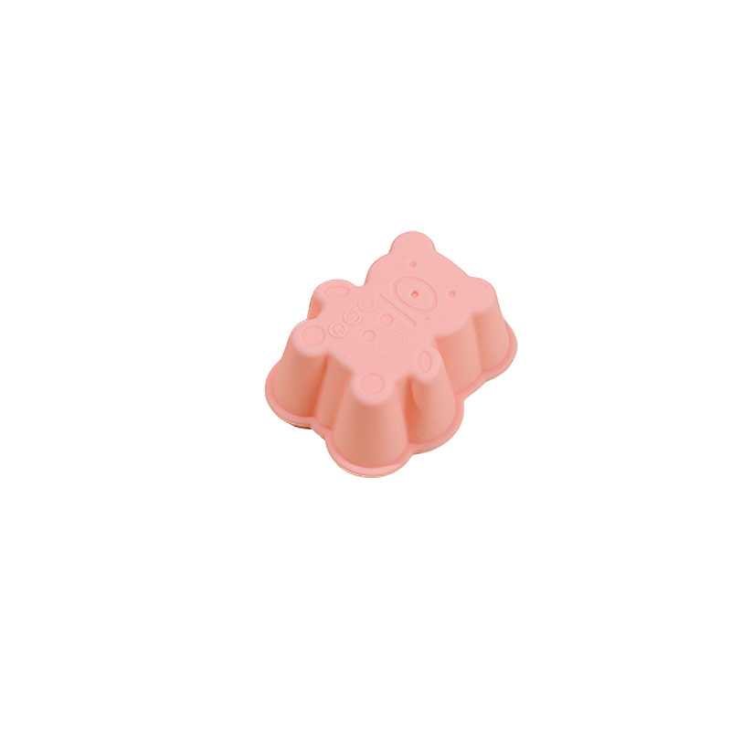 Houseeker 3D Mini Bear Shape Cake Pan Food Grade Silicone Mold Bread Loaf Toast Mould DIY Baking Accessories Kitchen Tools Cookie Tray