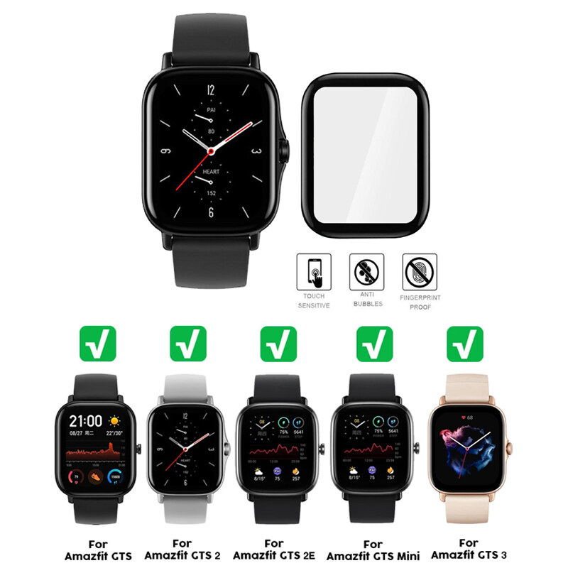 Cho Huami Amazfit GTS 2 2e GTS2 Mini GTS3 3D PMMA Bảo Vệ Màn Hình Bao Phủ Toàn Bộ
