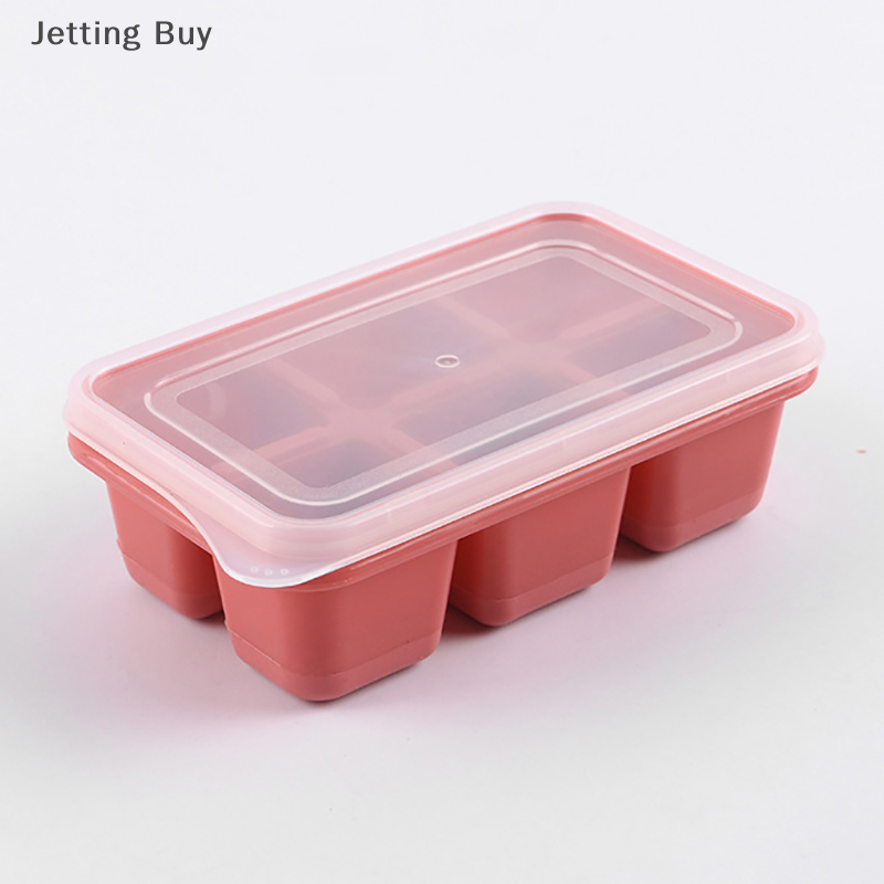 Flash Sale Silicone Ice Cube Mould with DIY Lid 6 Grid Soft Bottom ce Cube Mold Square Fruit Ice Cube Maker Tray Kitchen Bar Tools Acces