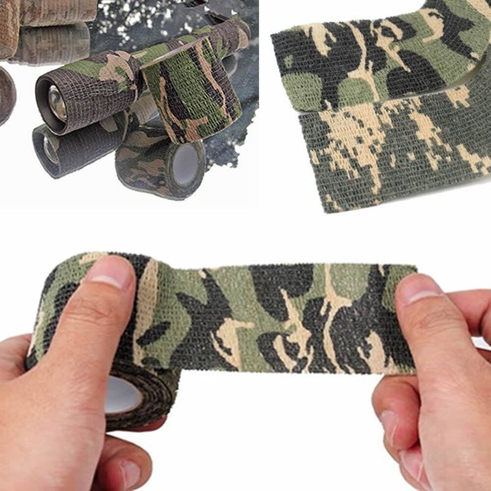 sanhe 1 Roll 4.5M Metre Camo Wrap Camouflage Waterproof Duct Tape