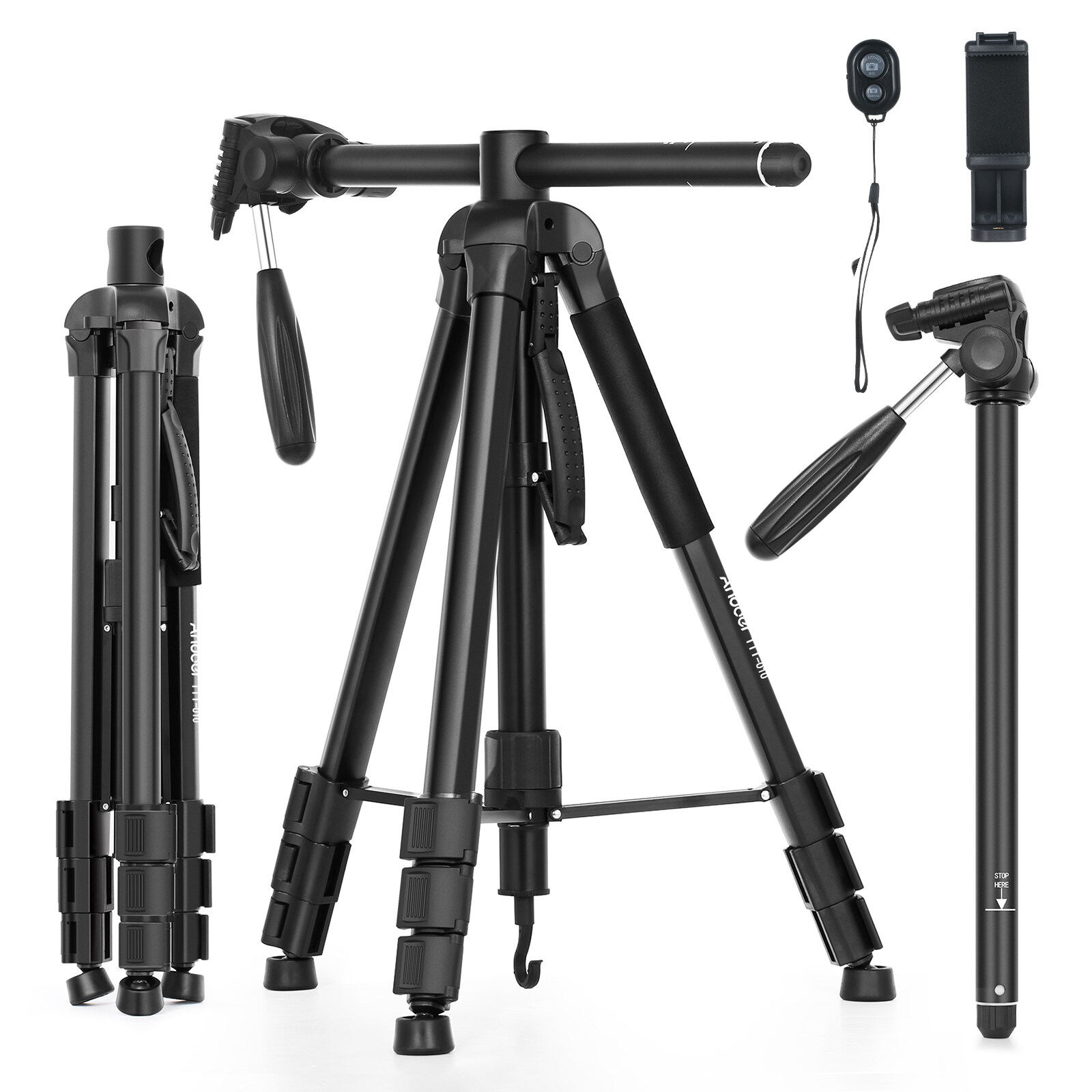 Andoer TTT-010 180CM/70.87Inch Portable Photography Tripod Monopod ...