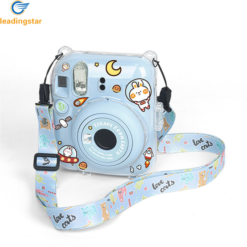 LeadingStar Fast Delivery Camera Case Scratch-Resistant Crystal Storage Protective Cover With Straps Sticker Compatible For Instax Mini 12