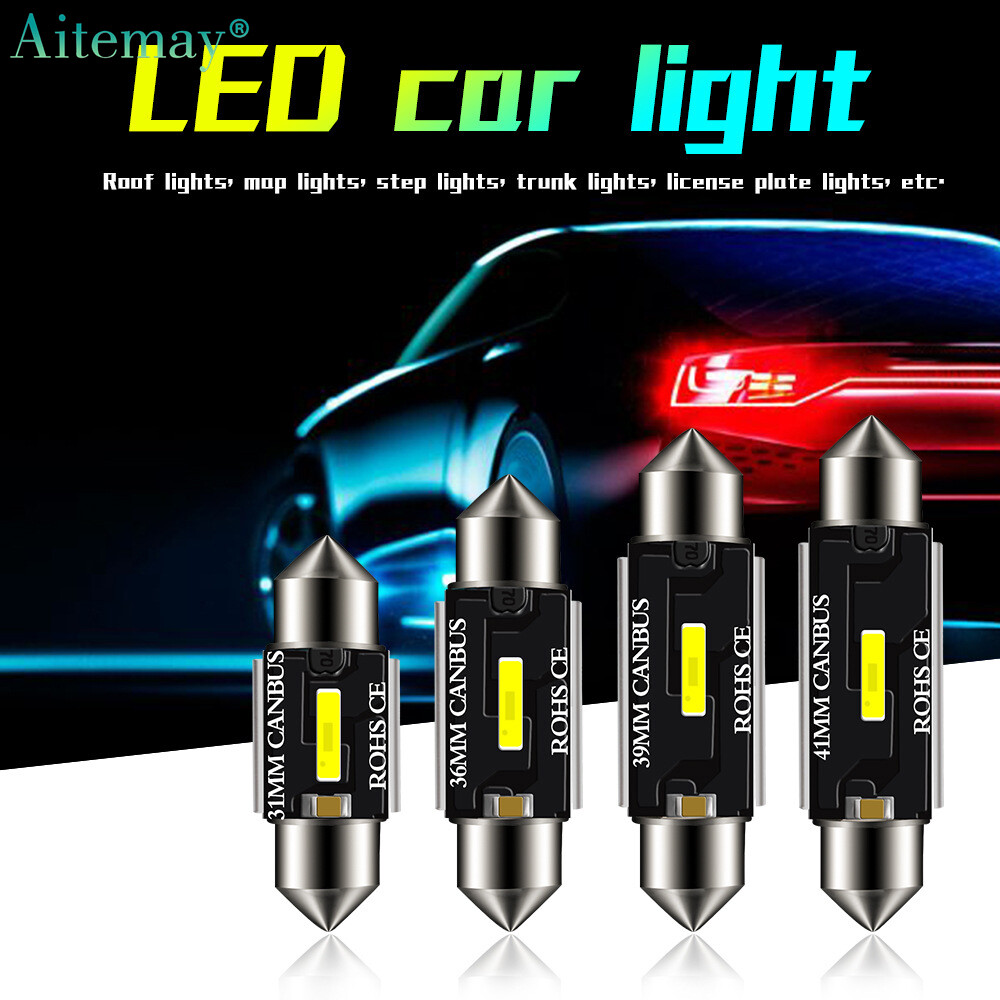 Aitemay 5 Bóng Đèn LED 31 36 39 41Mm C5W C10W Đèn Đọc Sách Nội Thất Ô Tô