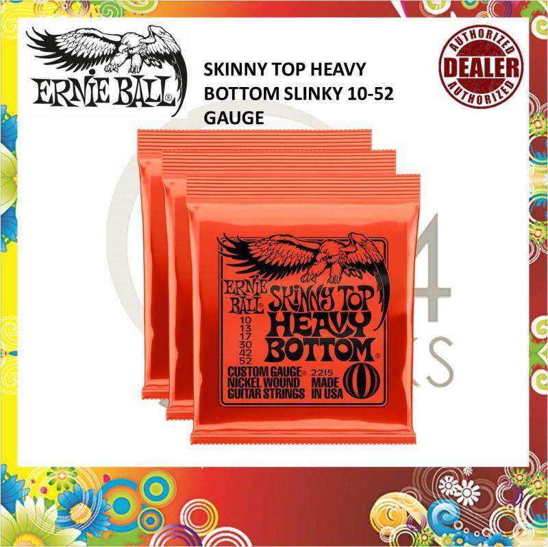 Ernie Ball 2215 Slinky Top Heavy Bottom Electric Guitar Strings 3p set 10-52 ( Ernieball 2215 ) Malaysia
