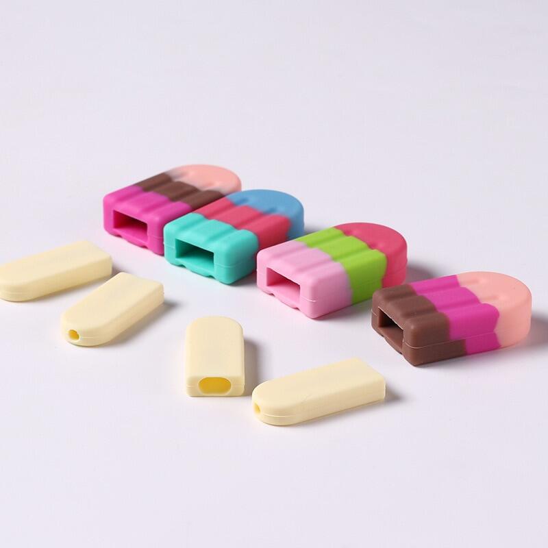 New Ice cream USB cable Protector data line charging cable protection colorful Cover For iPhone 5 6 7 8 X Protection sleeve