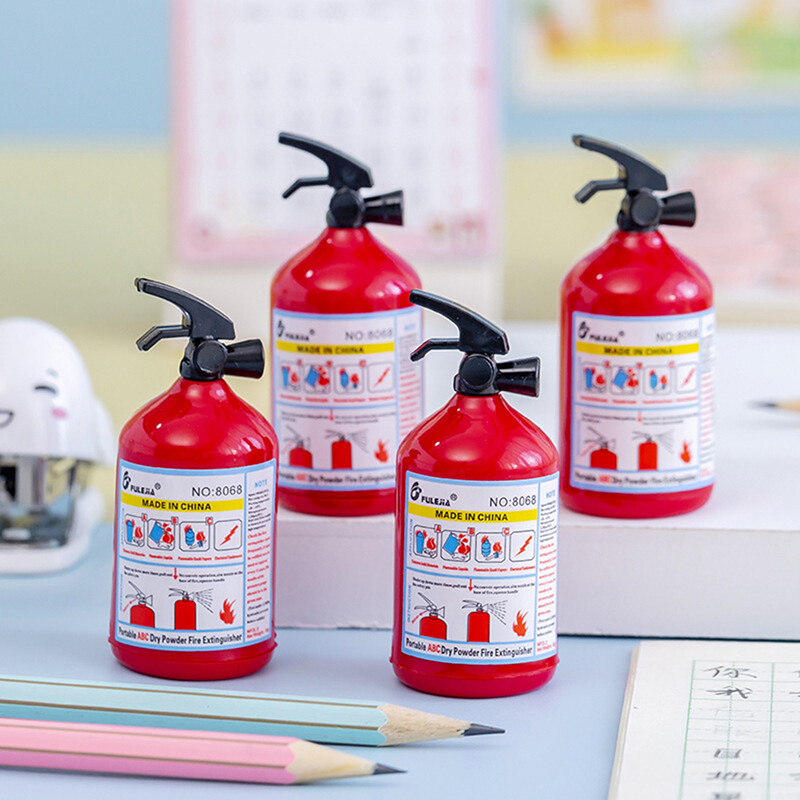 Dragon Creative Fire Extinguisher Shape Pencil Sharpener Single Hole Cutter Student Stationery School Supplies For Kids Prizes Gifts