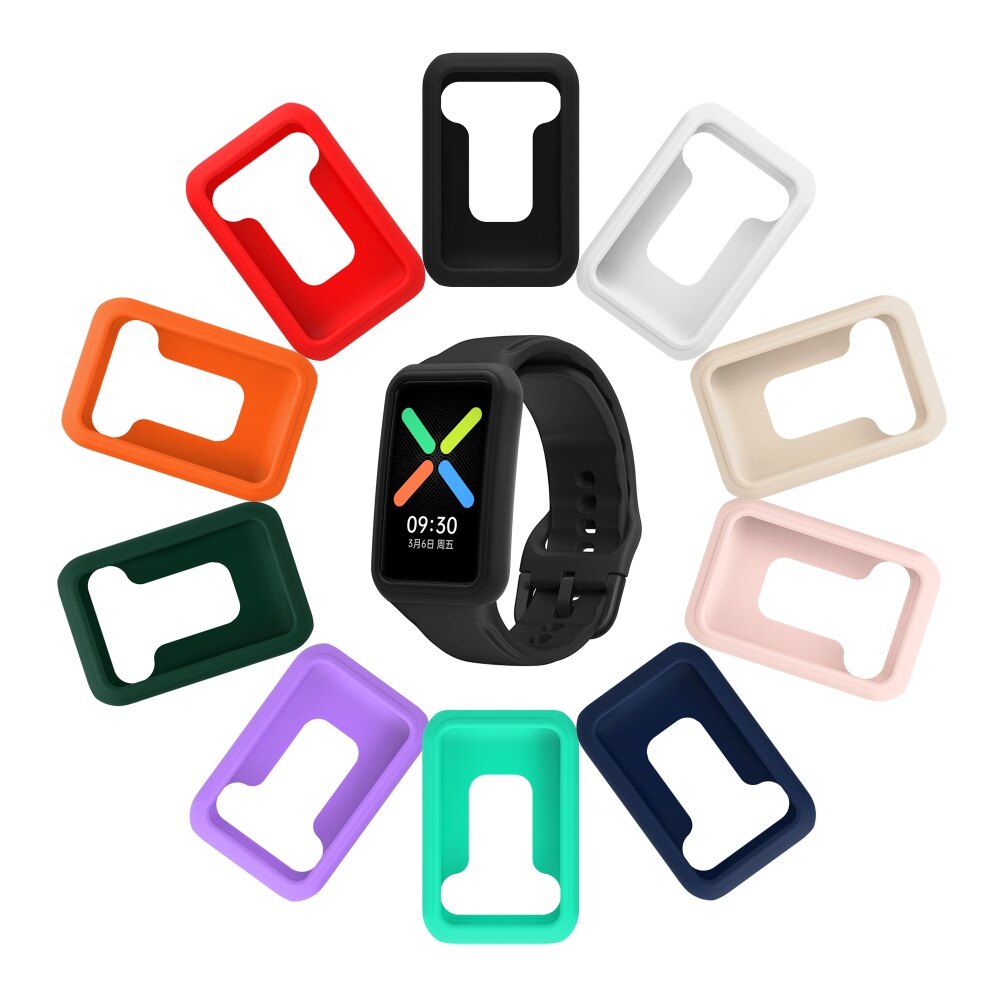 TPU Soft Full Screen Protector Case Shell Edge Frame For OPPO Watch Free Bumper Cover Accessories