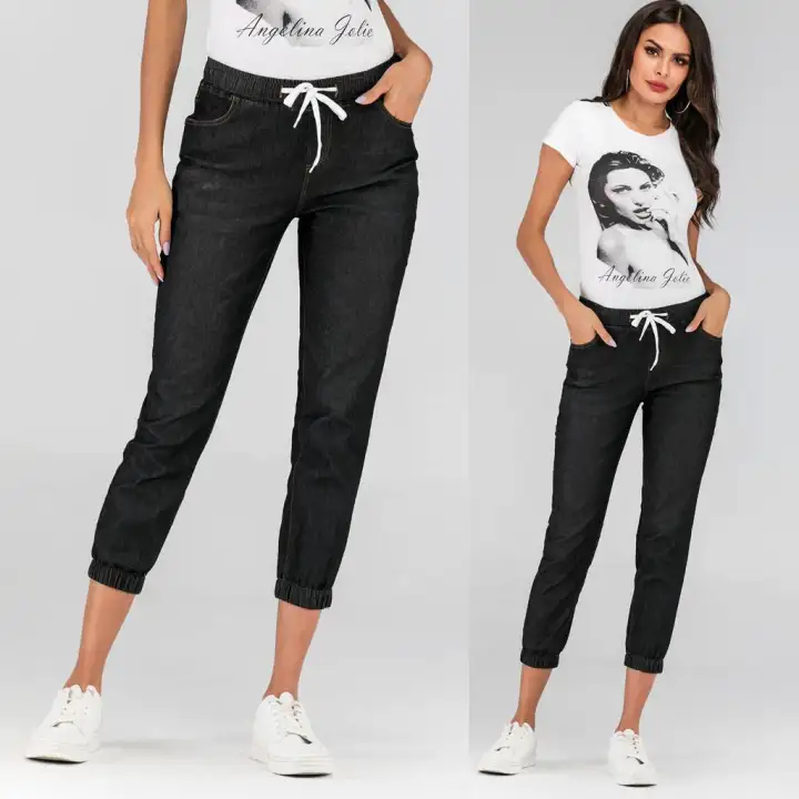 ladies denim jogger