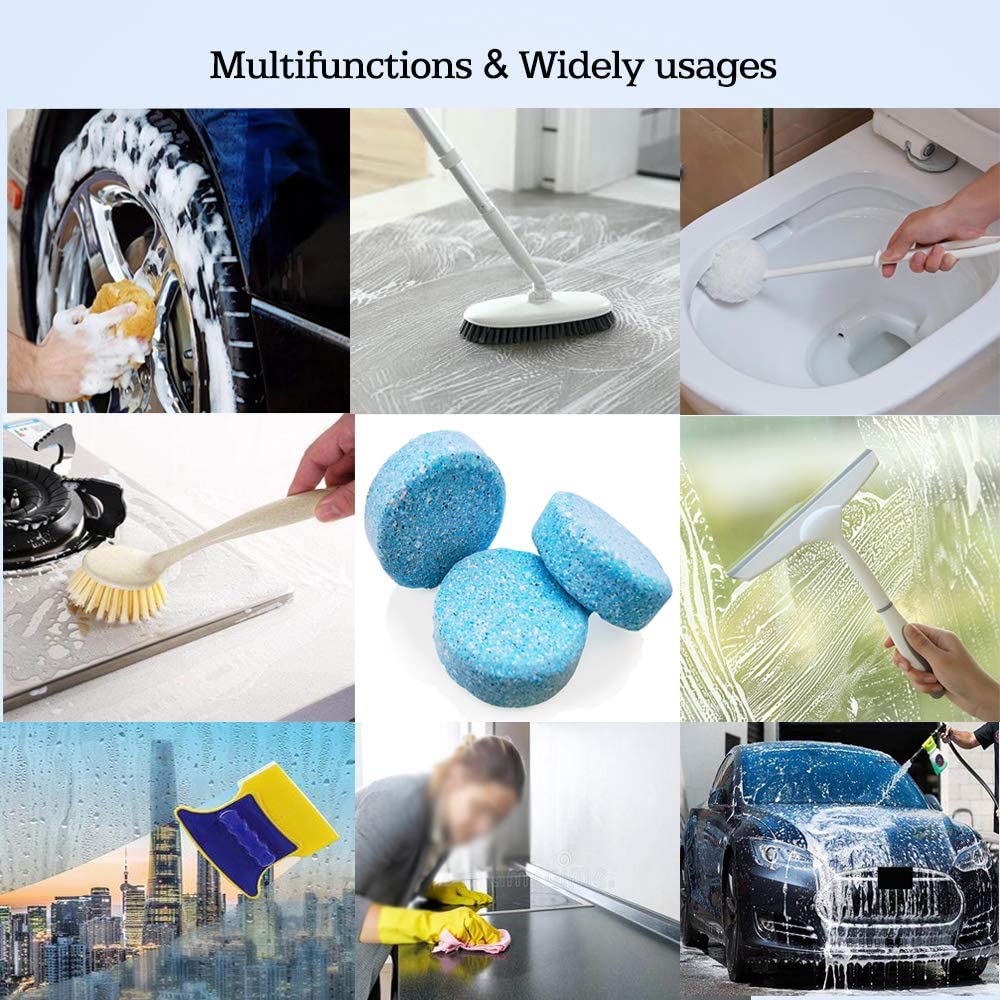 Solid Cleaner Car Windscreen Wiper Effervescent Tablets Glass Toilet Cleaning Car Accessories