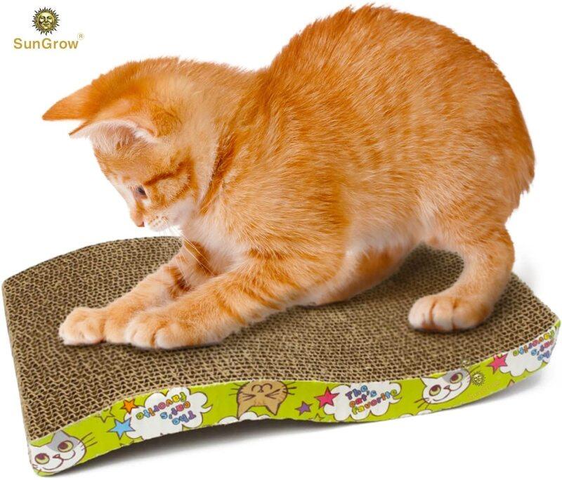 Suntrồng Scratcher Búp Bê Cho Mèo Meow Bàn Cào Móng Cho Mèo Cưng Với Thiết Kế Sóng Cong-Đáp Ứng Bản Năng Cào Tự Nhiên Của Mèo Con Của Bạn-Lưu Đồ Nội Thất Của Bạn-Được Làm Bằng Vật Liệu Thân Thiện Với Môi Trường