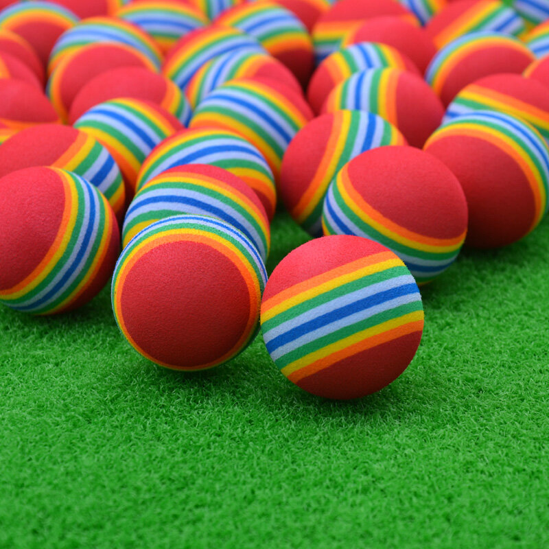 50pcs Golf Balls Practice Sponge Foam Rainbow