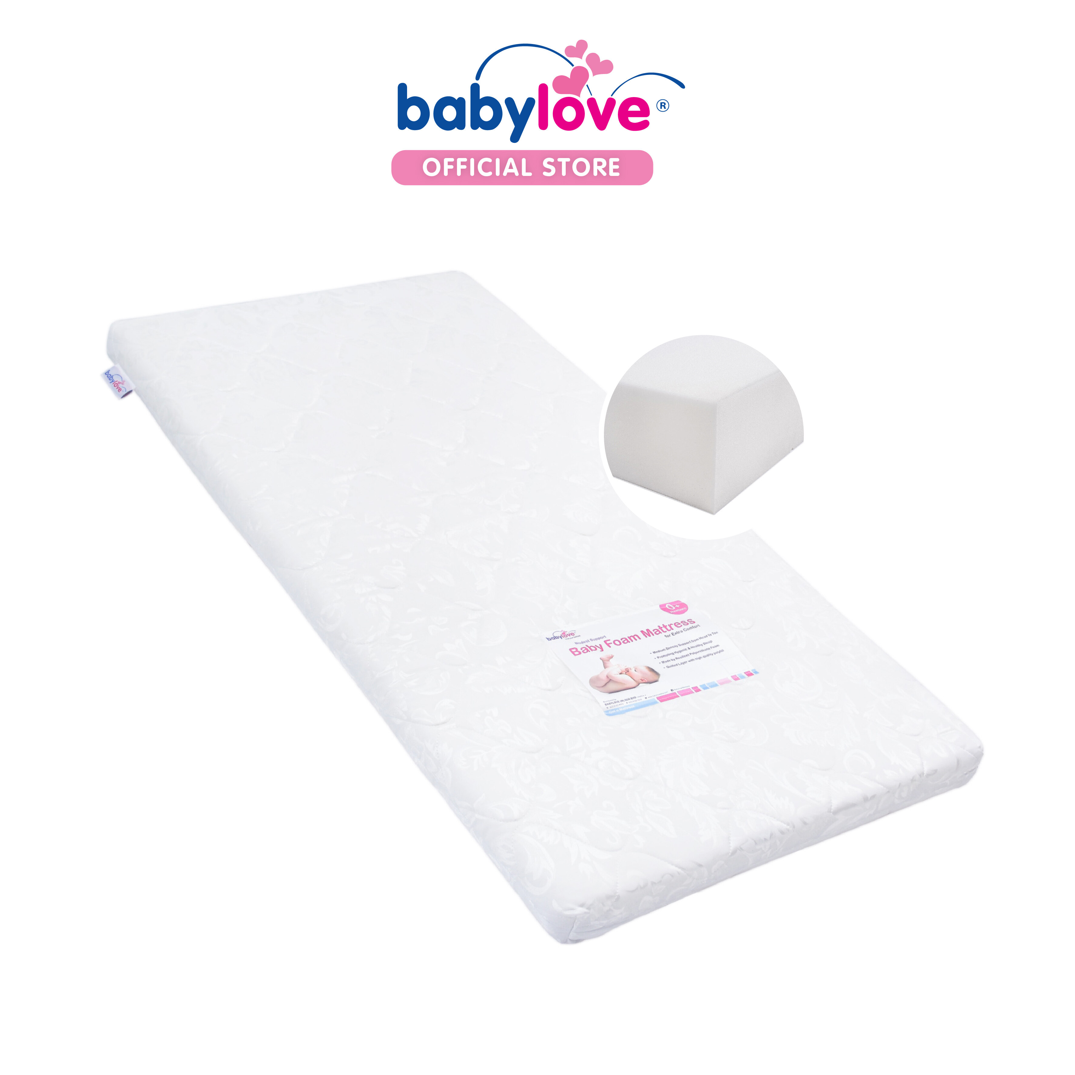 Babylove Quilted HiDensity Foam Mattress With Zip Baby bed Lazada