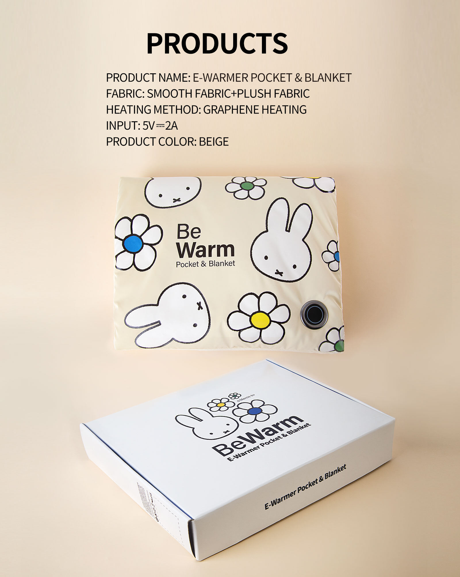 Miffy Làm Ấm Tay túi/muff/blanke