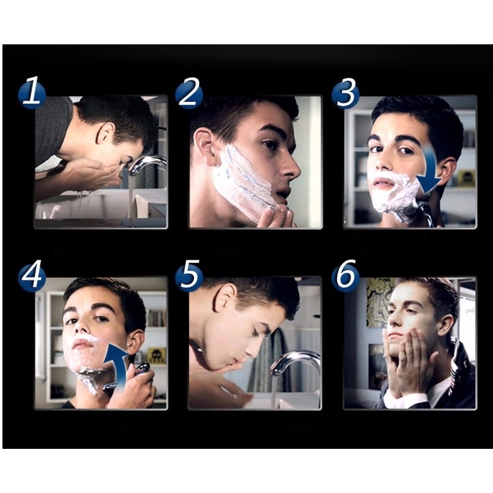 Excellent Razorblade 4pcs/lot Excellent Shaving 5 Layers Razor Blades Compatible for Fuson ...