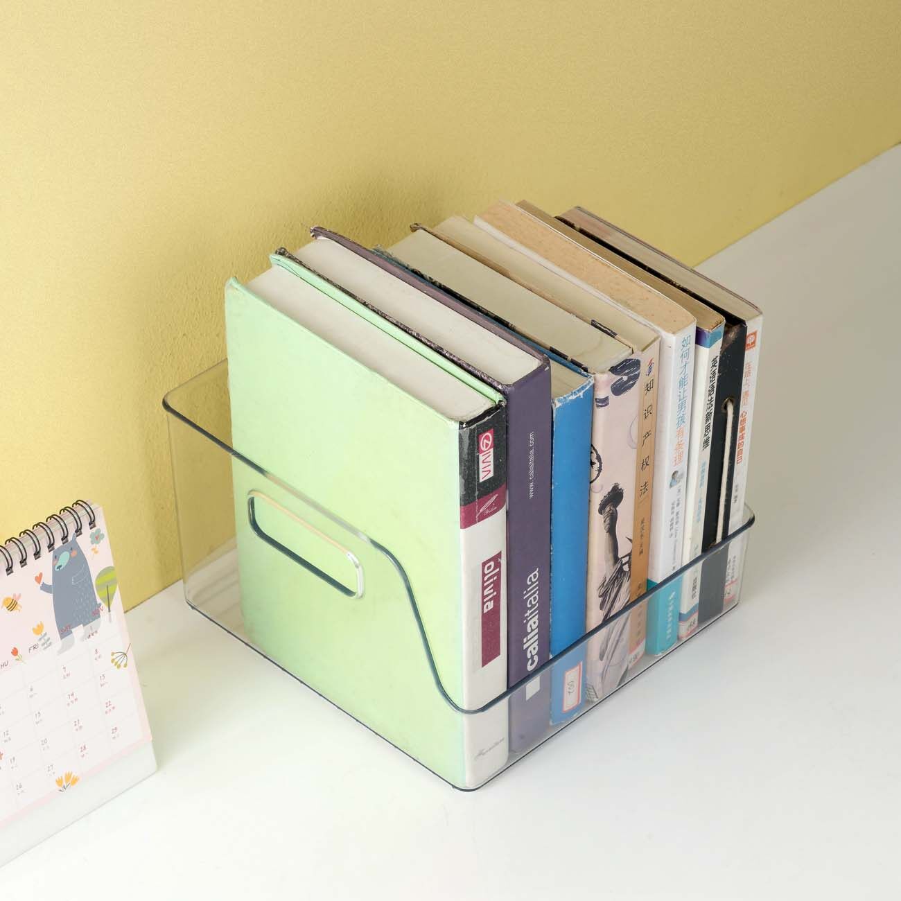 CNMF High-Capacity Transparent Load-Bearing Book Storage Box