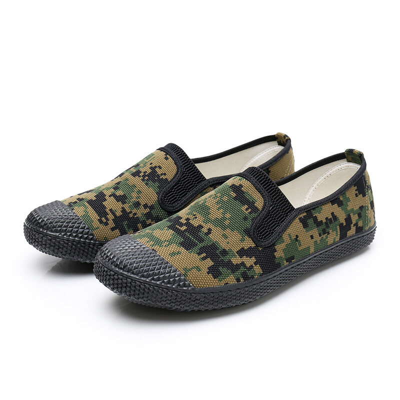 Giày slip on nam - Giày vải công trường đế cao su lưu hóa chống mài mòn, trơn trượt và siêu bền - Mã 1431