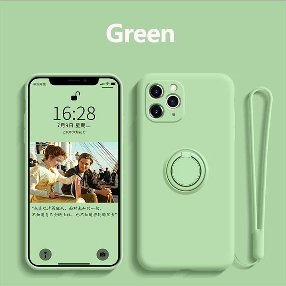 【With Bracket+lanyard】KISSCASE Liquid Silicone With Strap Case For iPhone 15 Pro Max 14 Plus 13 Pro 13 12 11 Protector Case Cover