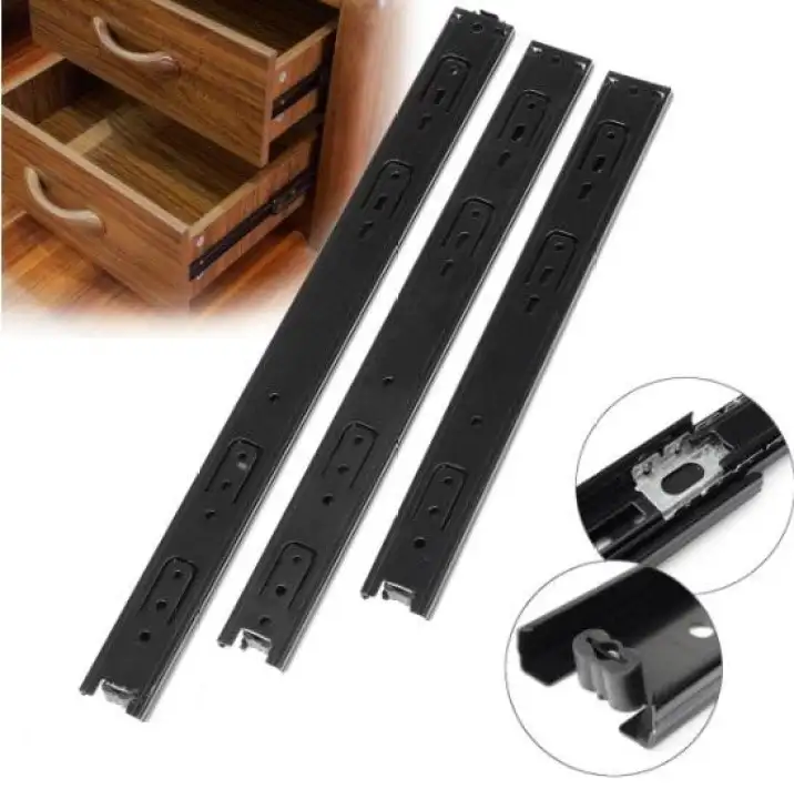 Full Extension Drawer Slide 10 To 24 Roller Runner Wheel Rail