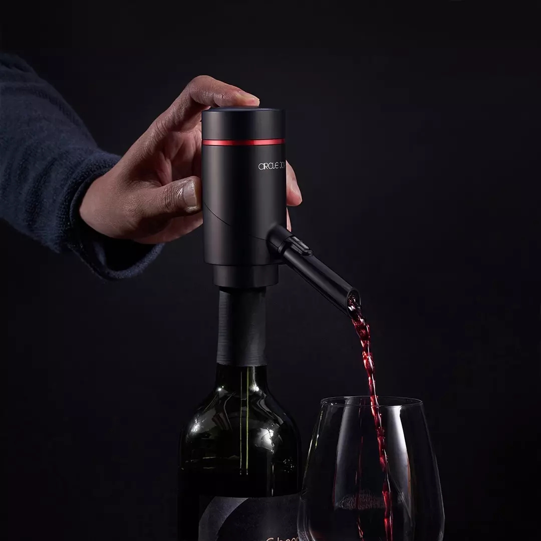 Circle Joy  2 in 1 Wine Dispenser Set Portable Electric Wine Sobering Device Easy And Efficient Fast Dispensing Wine USB Charging For Home Party Bar Hotel Restaurant Use
