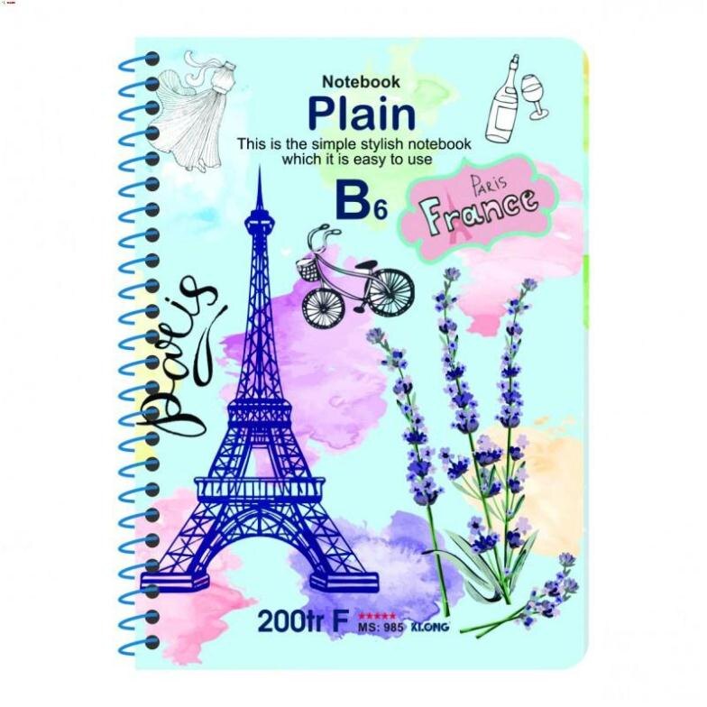 -sổ lò xo đơn klong b6 plain ruột trơn 70/76; ms: 985