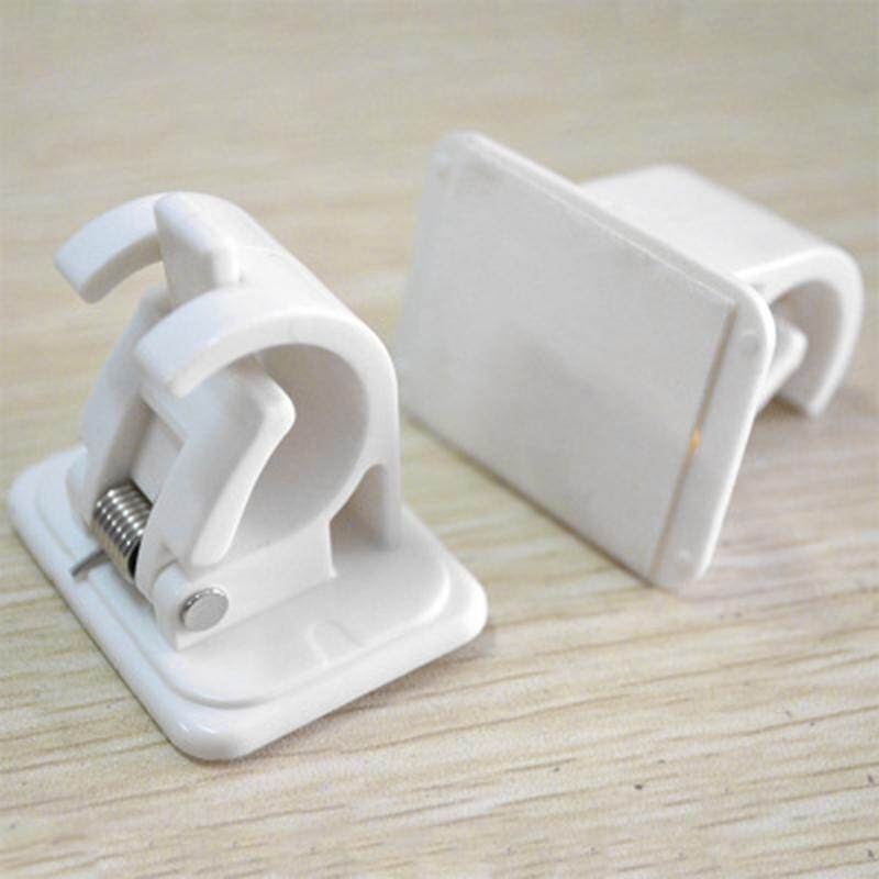 2 X Heavy Duty Plastic Curtain Rod Pole Wall Brackets Screw