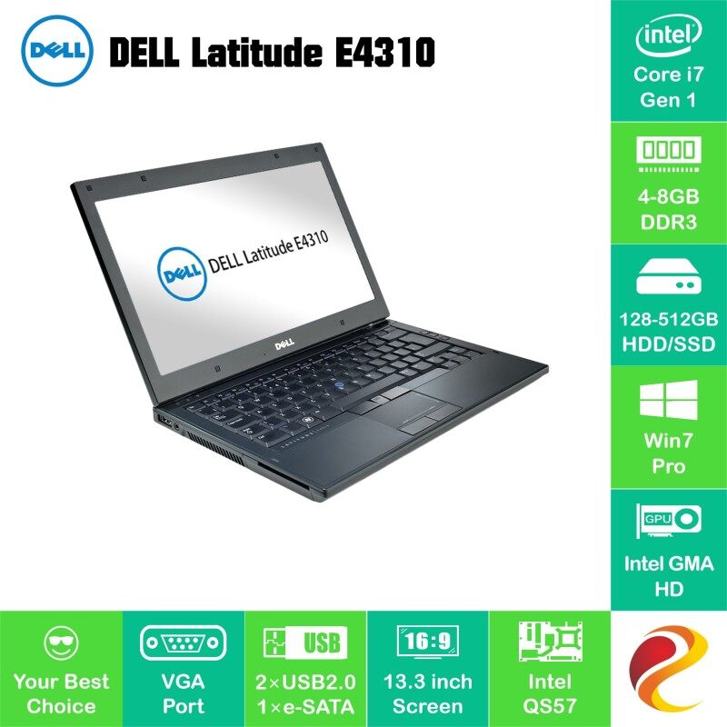 Refurbished i7 G1 Dell Latitude E4310 laptop PC 4GB 8GB RAM 128GB 256GB 512GB SSD notebook CPU komputer riba murah bajet Malaysia