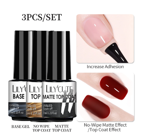 Ur sugar polish base top coat matte top coat gel 7ml nail essentials set nail starter kit poly uv gel long-lasting nail art