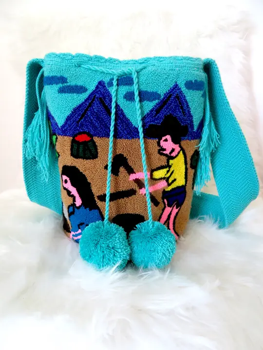 colourful wayuu bags to crochet