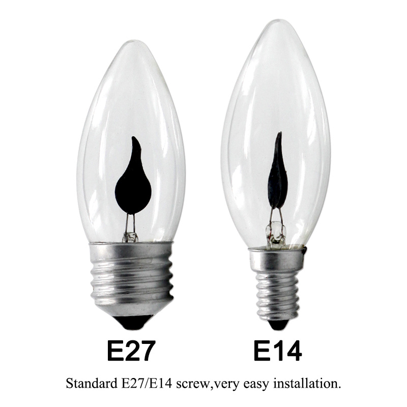Bóng Đèn Nến Led Edison Bóng Đèn Hiệu Ứng Ngọn Lửa LED E14 E27 3W AC220V Nhà Để Trang Trí Chiếu Sáng Bóng Đèn Nến/Đèn Ngọn Lửa Nhấp Nháy Tiệc Tùng Mô Phỏng