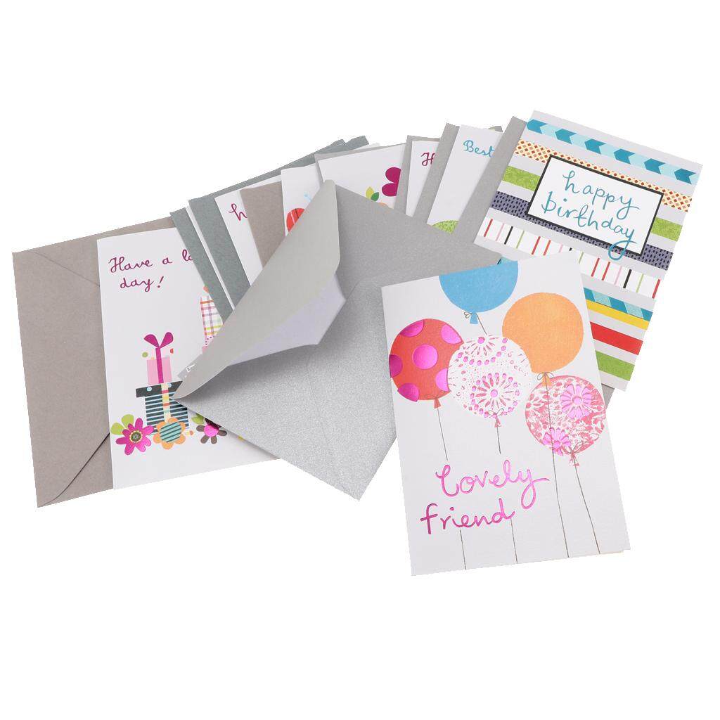9 Pieces Birthday Card Happy Birthday Cards Box Set Kids Birthday Party Baby Shower Supplies