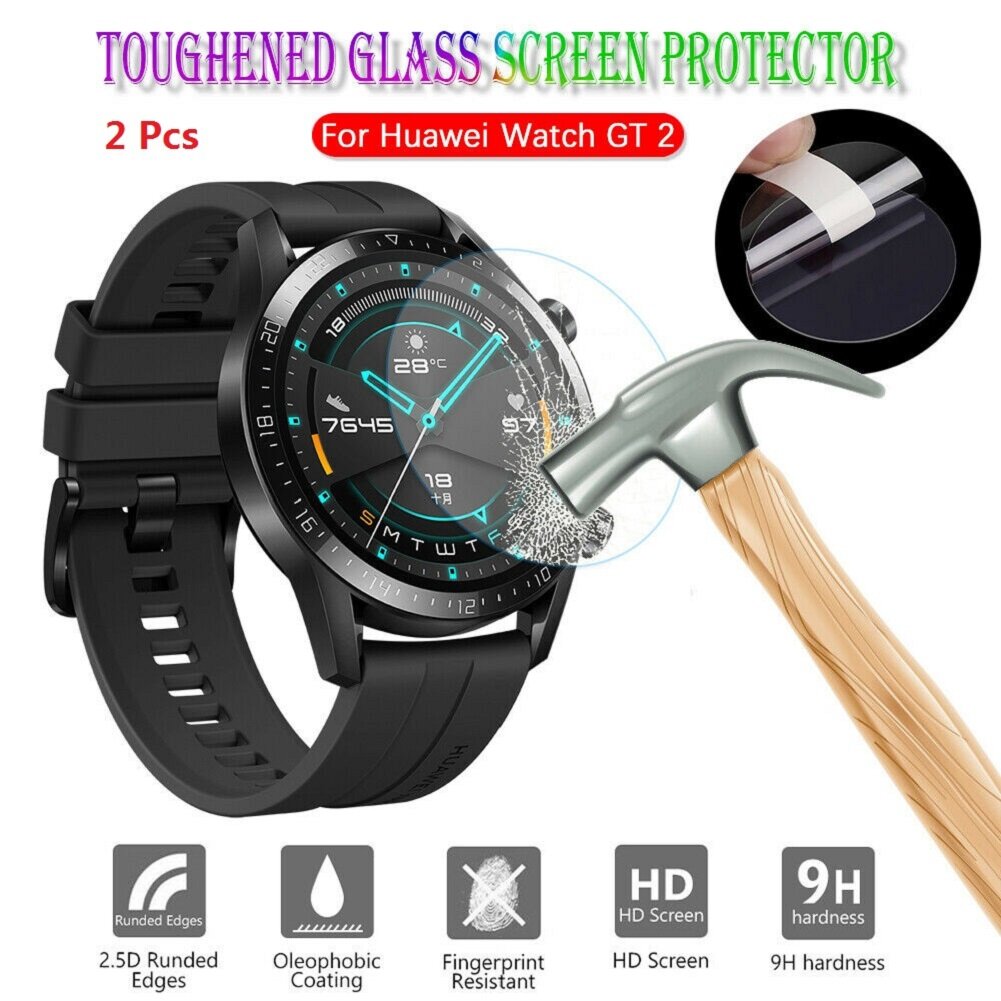 [SONGFUL] 2 Pcs For Huawei Watch GT 2 46mm Smart watch Screen Protector Tempered Glass Film
