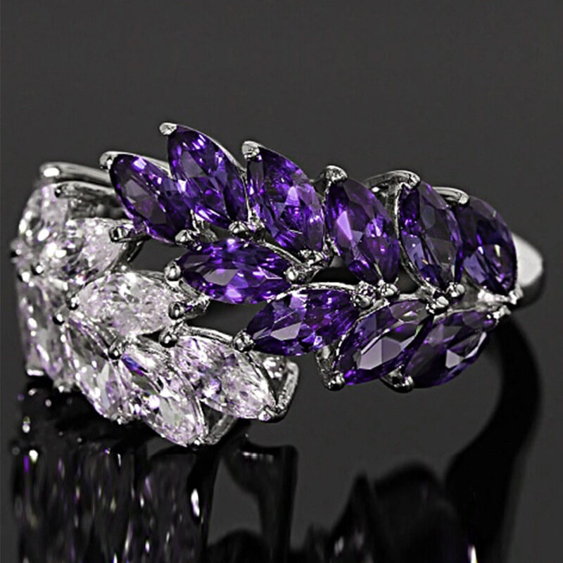 Exquisite Carved Design with Micro Inlaid Zircon Flower Ladies' Ring