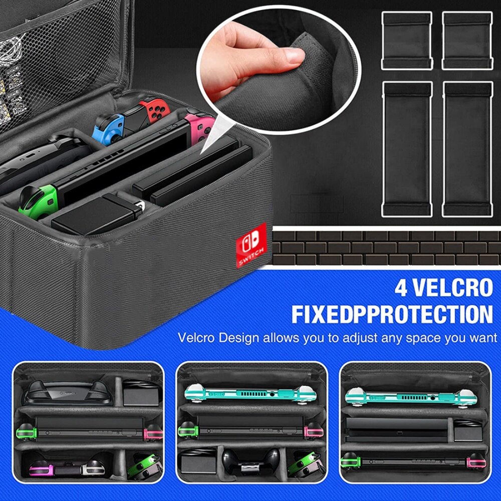 Ốp Lớn Bảo Vệ Mang Theo Cho Bảng Điều Khiển Oled Bộ Chuyển Đổi Nintendo & Switch Ốp Du Lịch Túi Lưu Trữ Bộ Điều Khiển Chuyên Nghiệp Cho NS Phụ Kiện Chơi Game