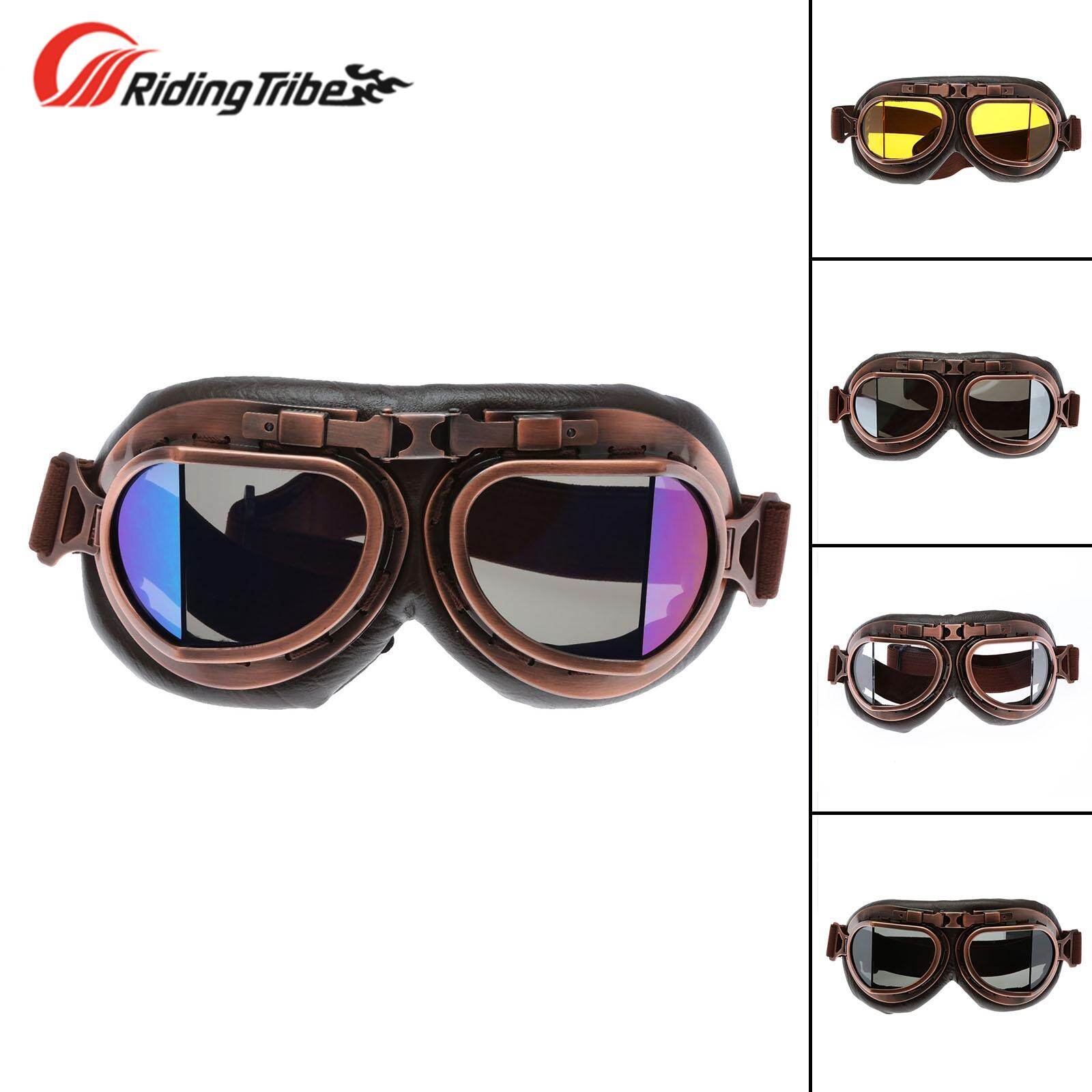 Riding Tribe Men Motorcycle Protection Goggles Glasses Vintage Motocross Retro UV Riding Gear Protective Eyewear