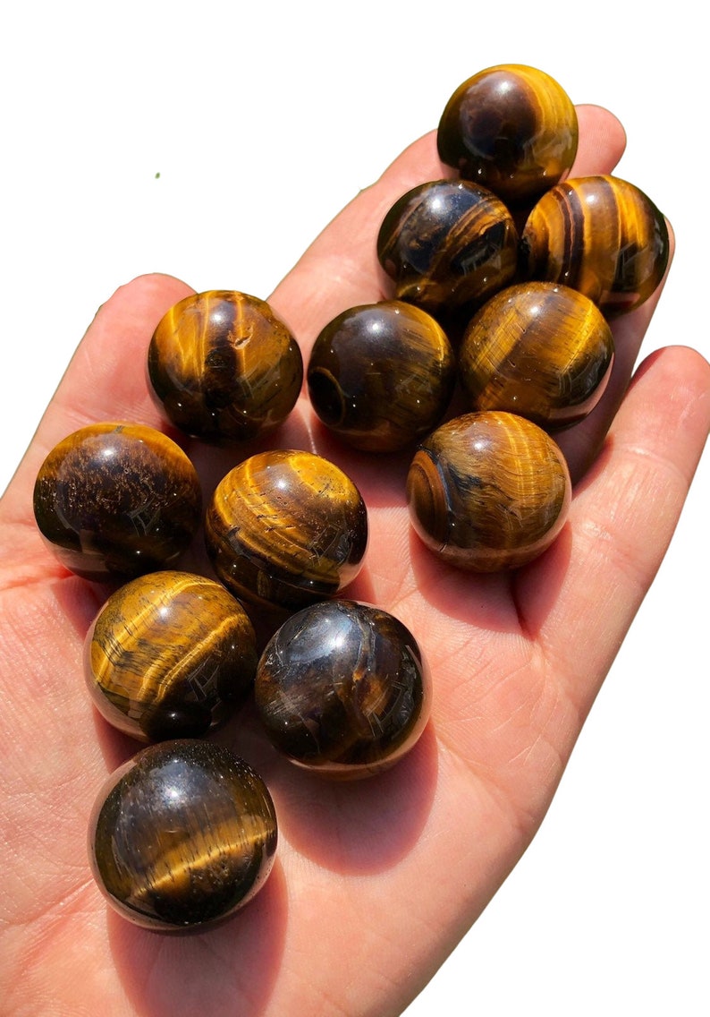 Tigers Eye Crystal Sphere Tiger's Eye Sphere Tumbled Stones Healing Crystals and Stones Tiger Eye Tumbled Tigers Eye Stone Sphere