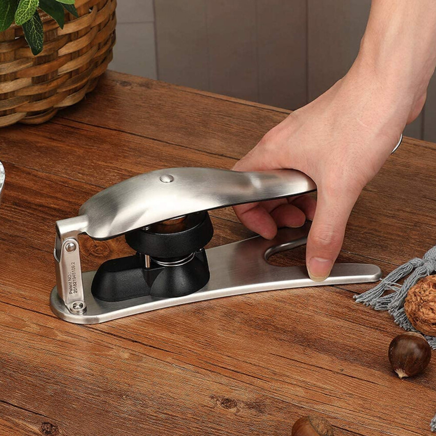 Chestnut Opener，Nutcracker Chestnut Clip 304 Stainless Steel Chestnut Cutter Tool Kitchen Multifunctional Chestnut Opener Nut Cracker Sheller Walnut Pliers Kitchen Dried Fruit Opener