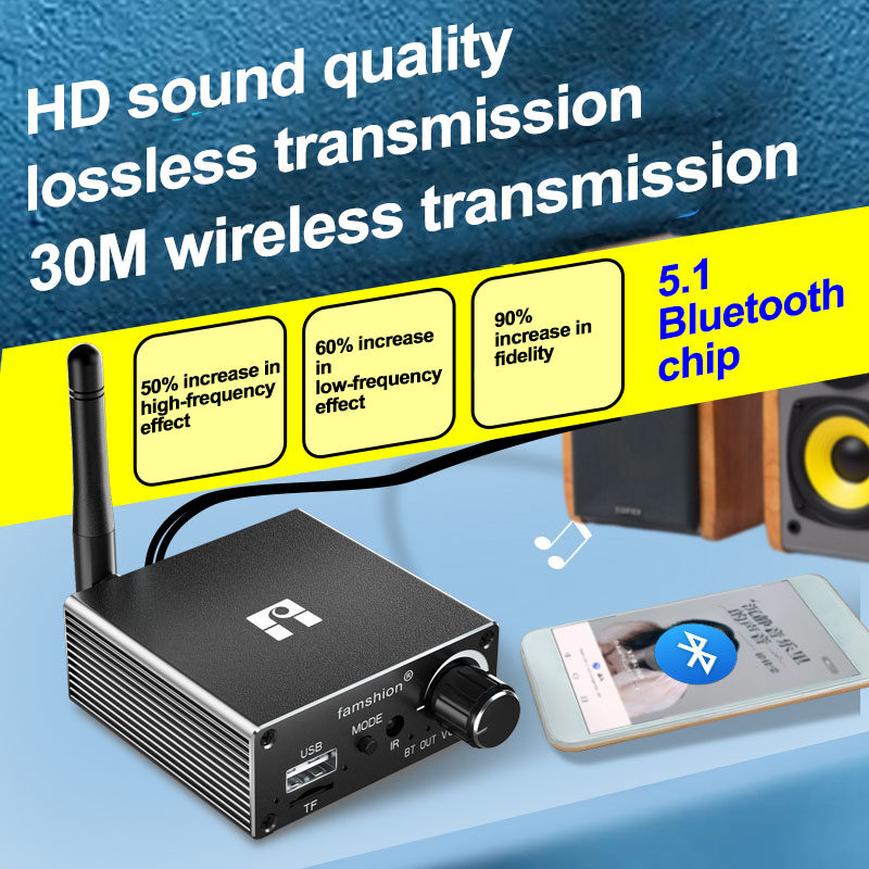[Yarlung Life]Famshion D18 Bluetooth Receiver 5.1 Old Audio Box Power
