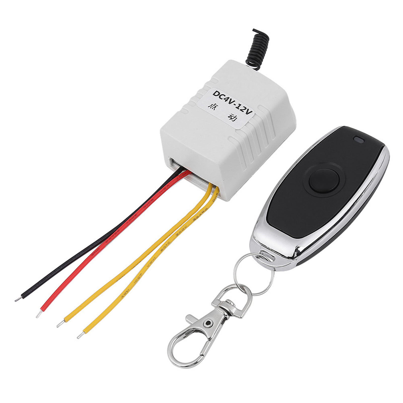 Wireless Relay Remote Control One Key Switch Receiver + Transmitter DC4V-12V Computer Host Wireless Boot Relay Remote Control