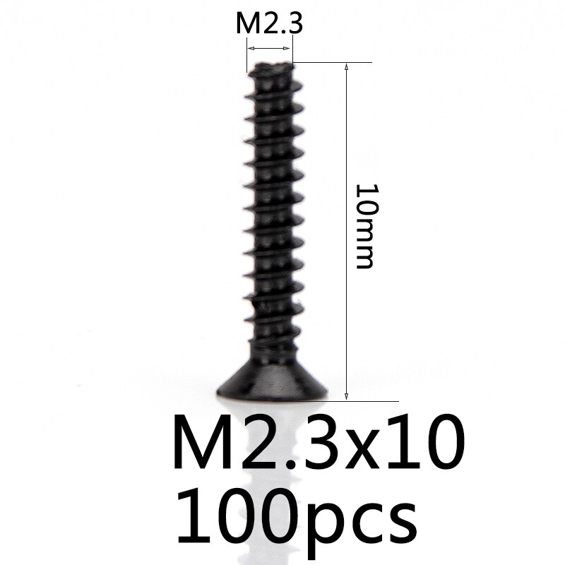 Small size m1.4 m1.7 m2 m2.3 m2.6 m3 m3.5 m4 black zinc countersunk head flat tail self-tapping screw phillips metric bolts length 4-20mm diy tool