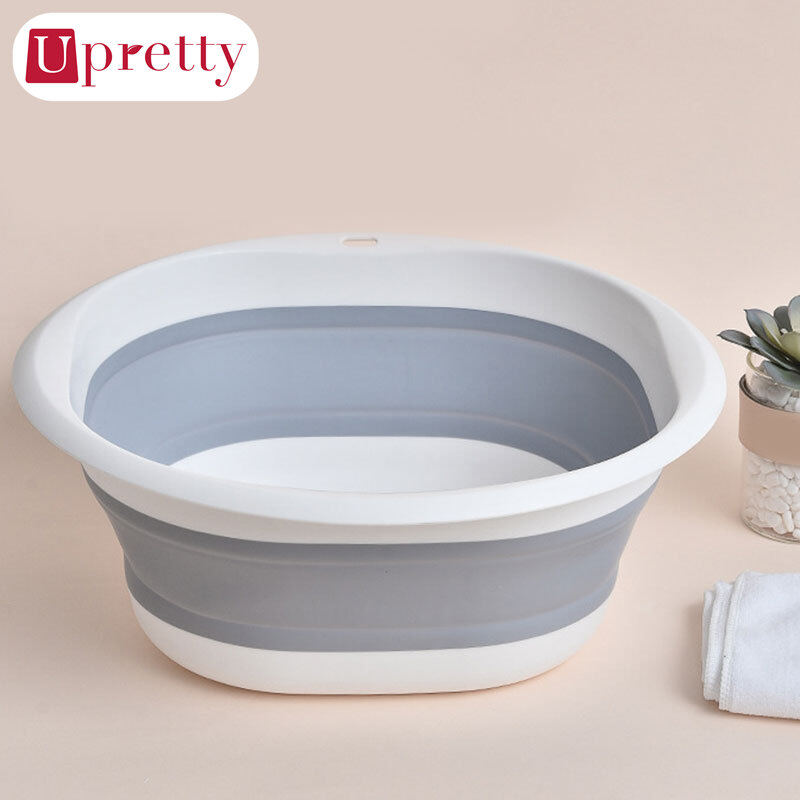Upretty Plastic Folding Basins Portable Wash Basins Folding Laundry Tub Bathroom Kitchen Accessories Travel Folding Wash Basin