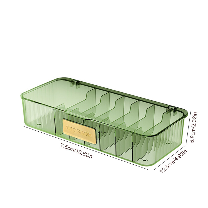 Cable Storage Box Transparent Plastic Data Line Storage Container For Desk Stationery Multifunctional Headset Data Charging Line