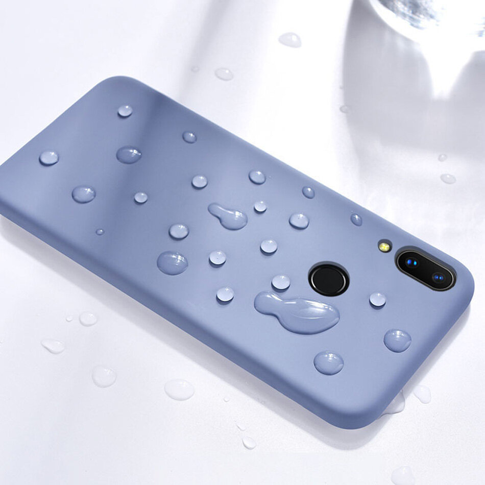 Redmi 7 Case for Xiaomi Redmi Note 7 Original Liquid Silicone Case Rubber Microfiber Cloth Lining Cushion Phone Capa for Redmi 7 casing