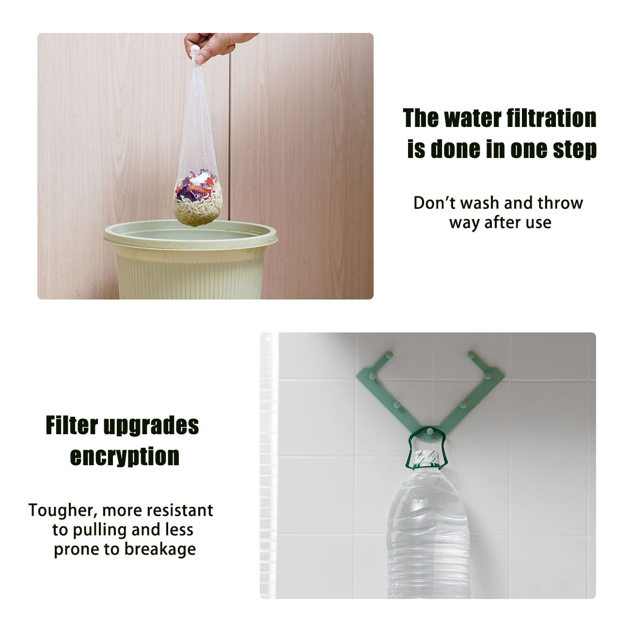 CNMF PP Durable Draining Hanging Storage Filter Sink Kitchen Utensils
