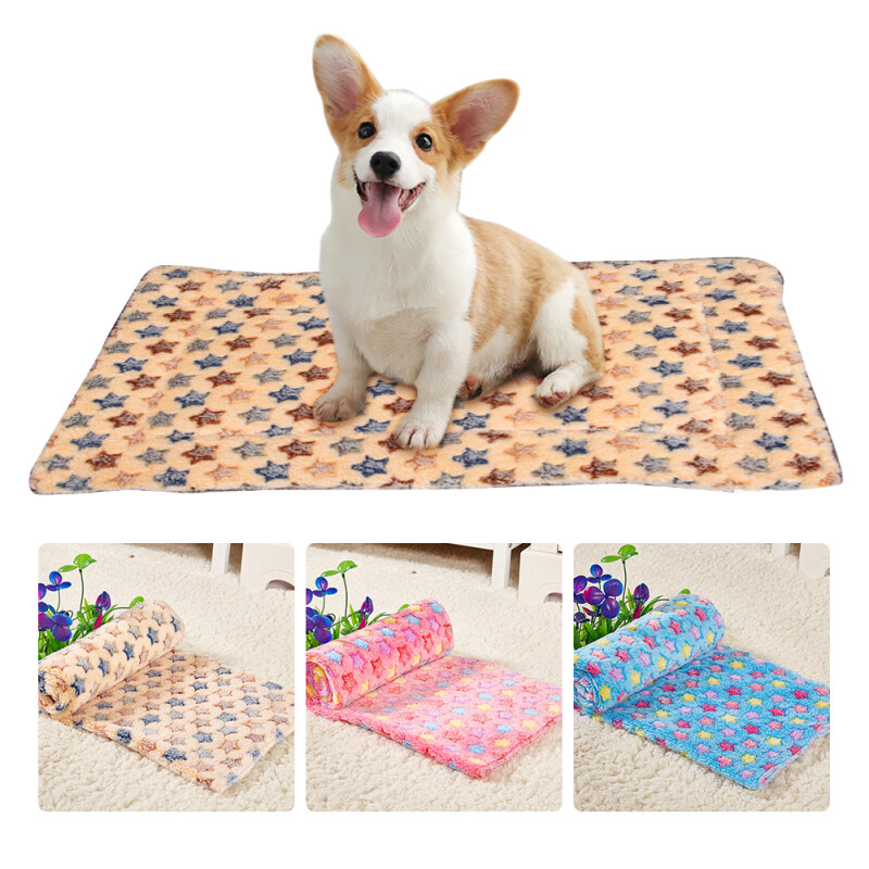 S/M/L Multi-style Pet Mềm Chăn Xương In Cat Dog Puppy Coral Nhung Mink Nhung Ấm Giường Mat Đệm Pad